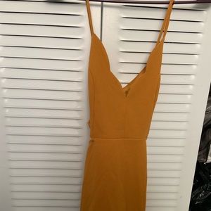 Yellow strappy dress